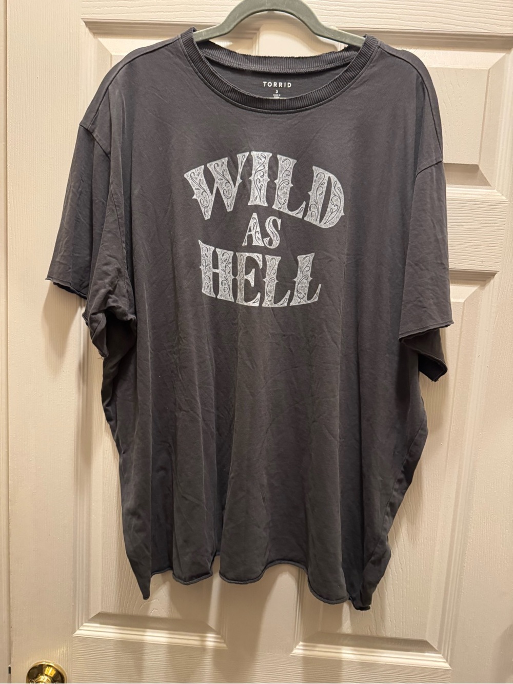 torrid Charcoal Graphic Tee with 'Wild As Hell' Print